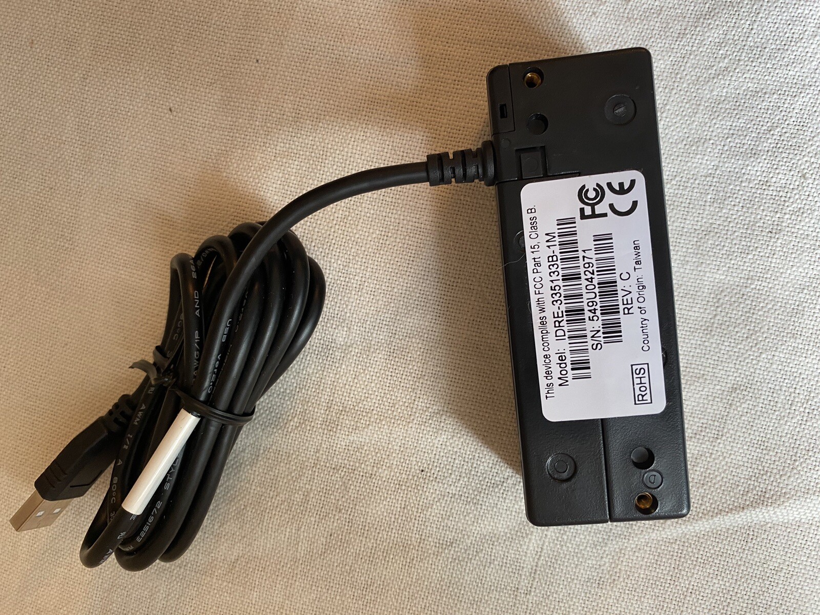 IDTECH USB Credit Card Reader – Model: IDRE-334133B-1M