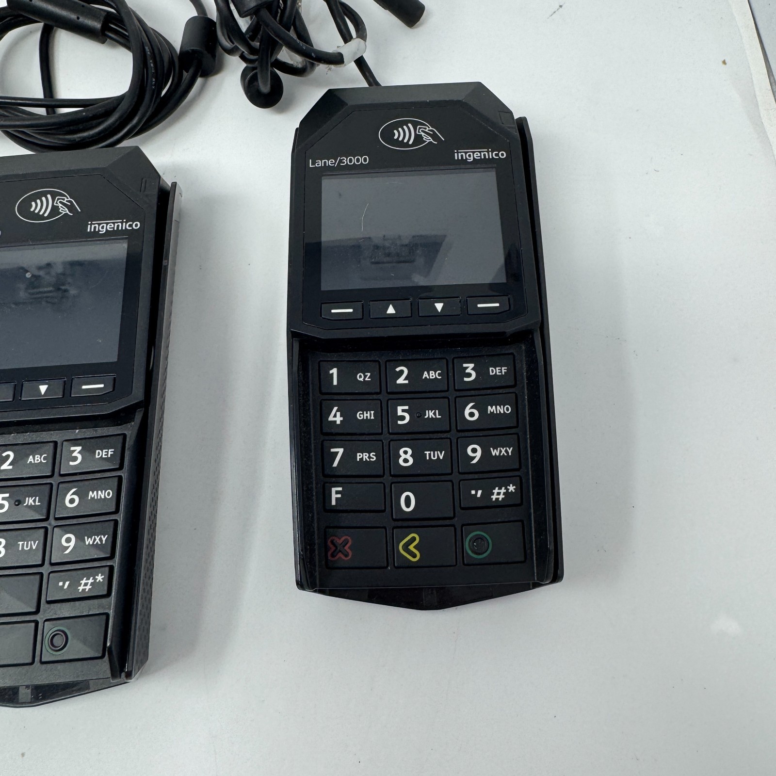 INGENICO LANE/3000 CL/Eth Credit Card Terminal And Power Adapter BUNDLE OF 2