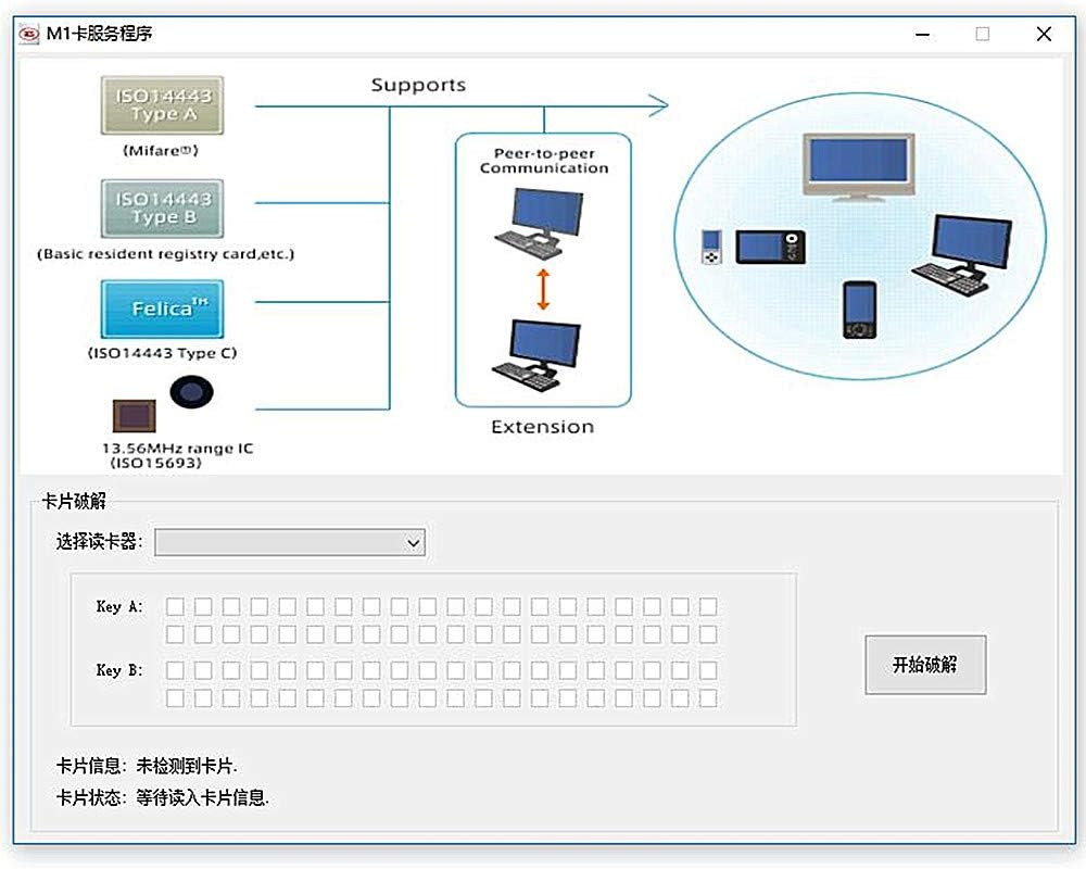 ACR122U NFC Reader Writer + 5 PCS Ntag213 NFC Tag + Free Software