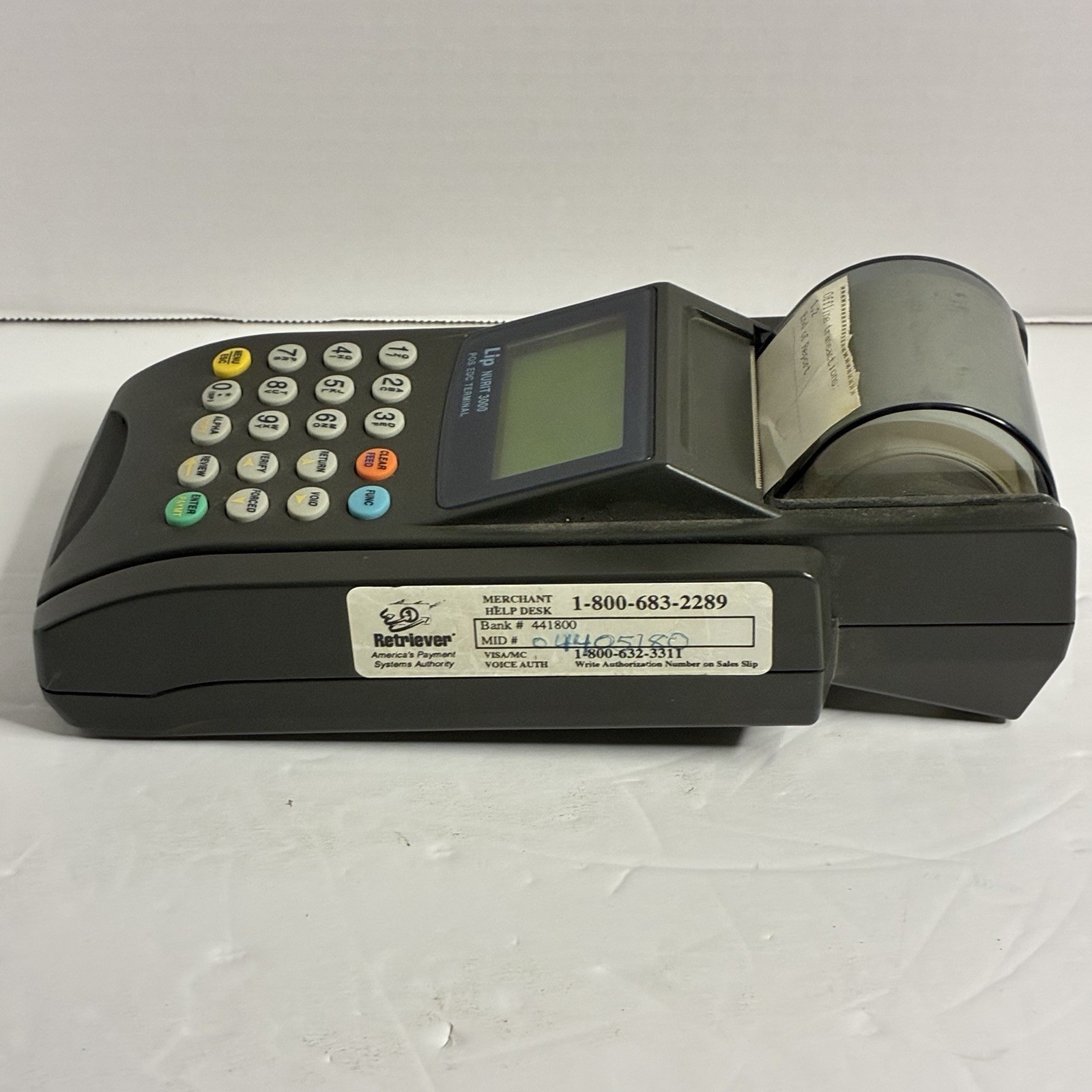 Lipman Nurit 3000 POS EDC Credit Card Terminal Parts Repair No Power Cord