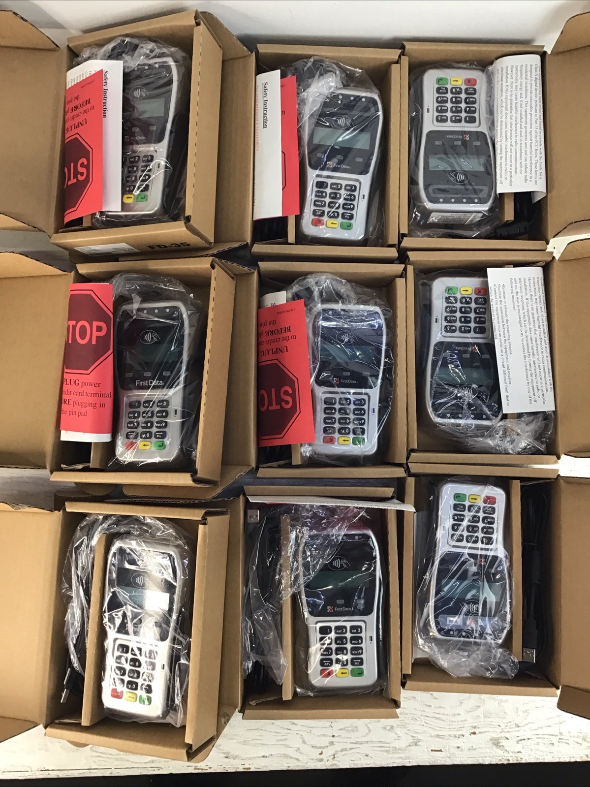 Lot Of 9 FirstData FD-35 PIN Pad 9 NEW Working TESTED