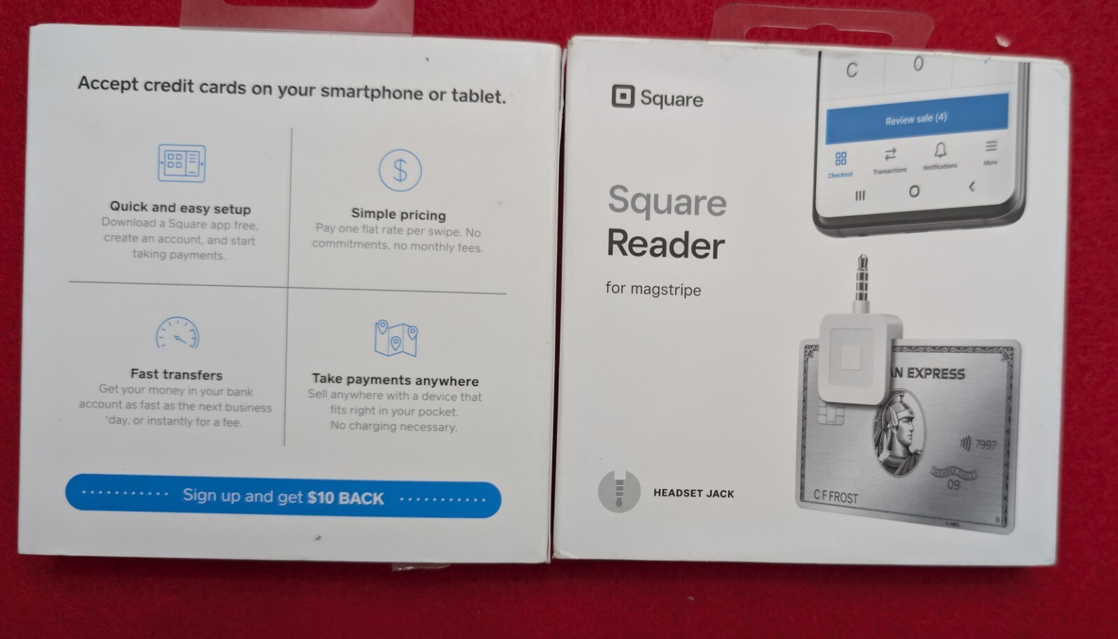 Lot Of 2 Square Credit Card Reader for iPhone, iPad and Android
