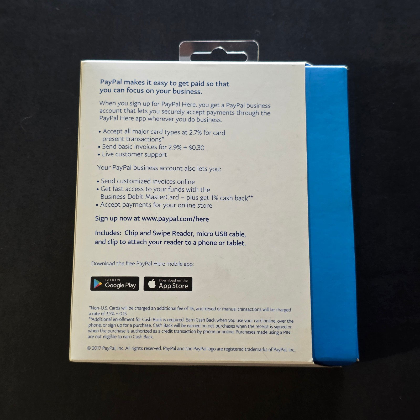 PayPal HERE Chip and Swipe Card Reader – Android – Iphone – Play Store – Apple