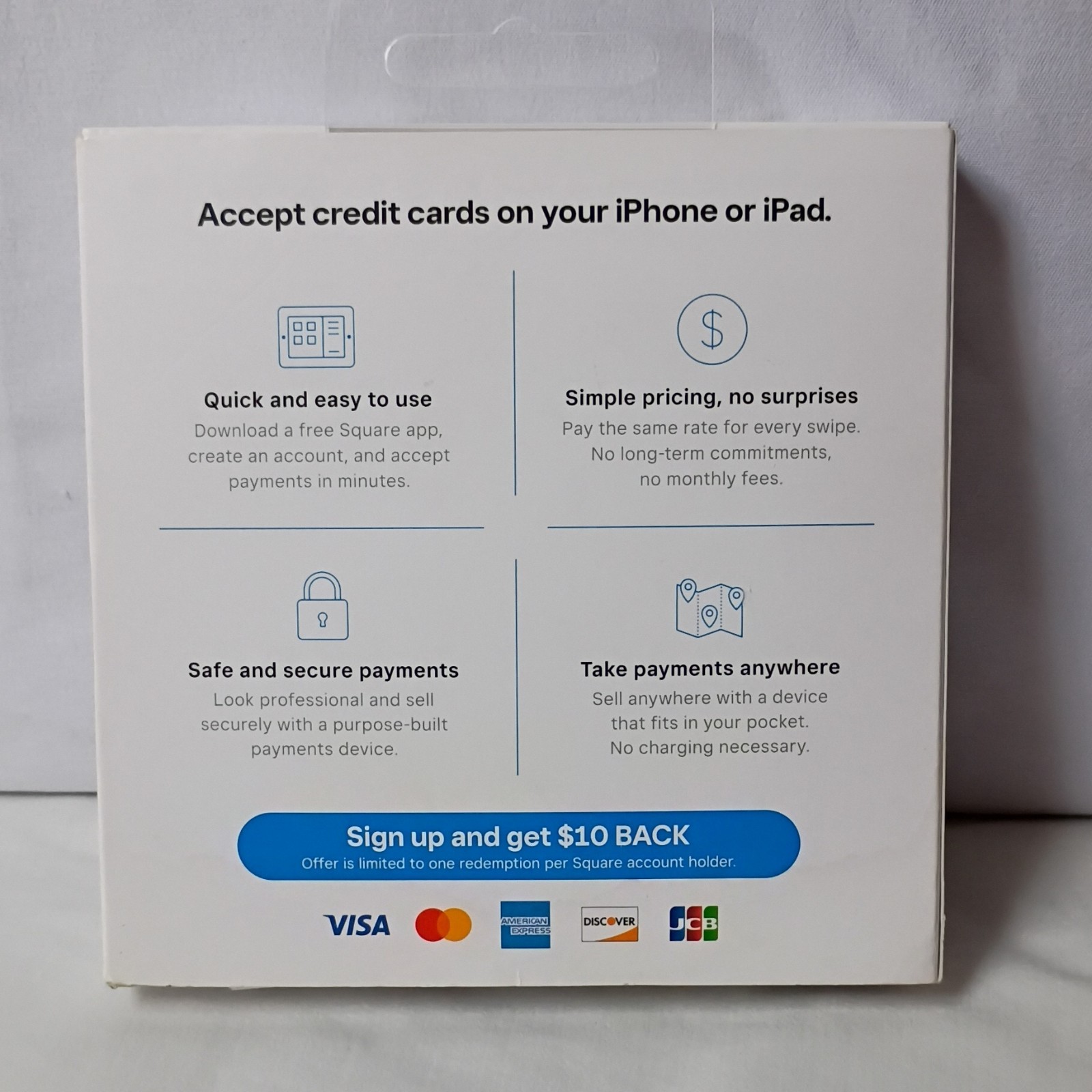 Square Magstripe Lightning Credit Card Reader A-SKU-0523-03 for iPhone iPad