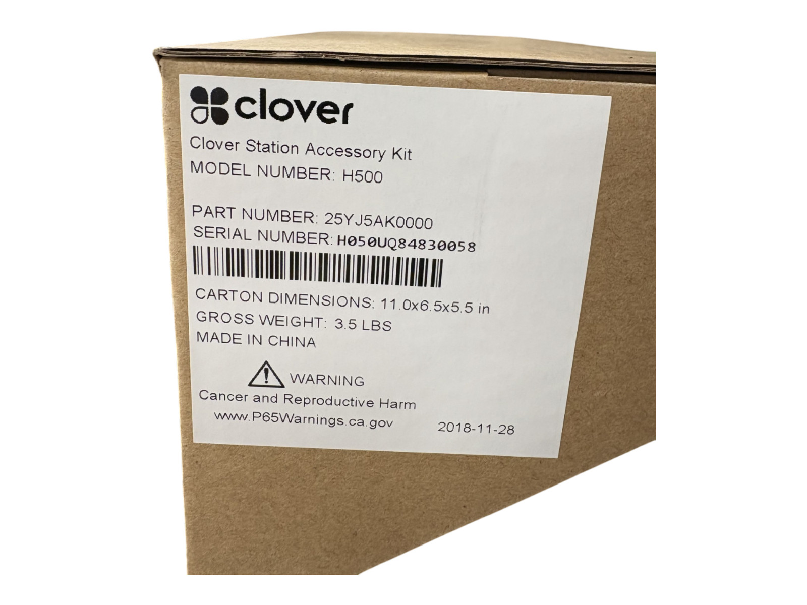 Clover Station with NFC Payment C500 + H500 ACCESSORY KIT + P550 PRINTER