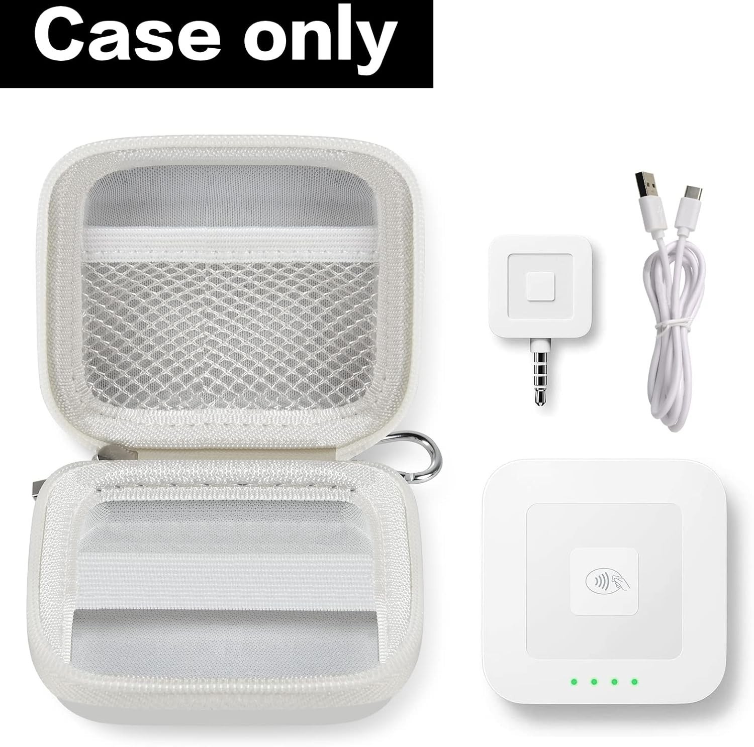 Chip Card Reader Scanner Case Hard Carrying Bag Holder Fits Square EMV