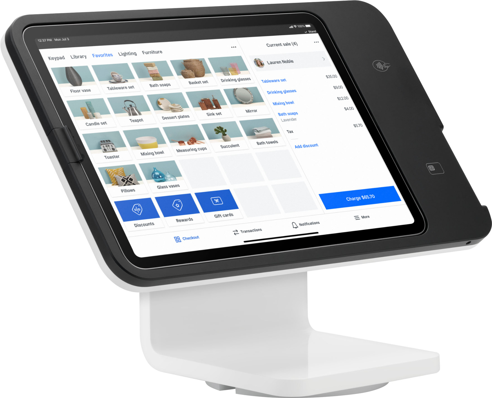 Square POS Stand for iPad – (2nd generation, USB-C) – Black