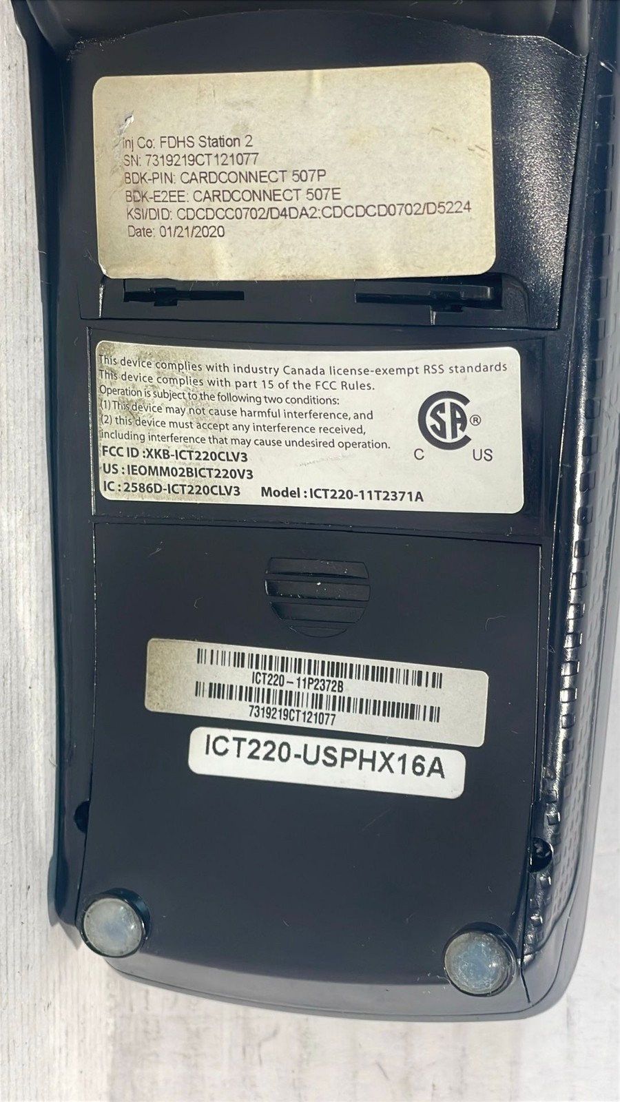 Ingenico iCT220 & VeriFone VX520 Credit Card Payment Terminals Lot Of 2