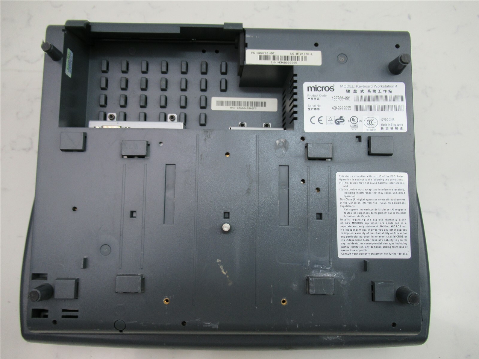 Micros Point of Sale POS Terminal Keyboard Workstation 4 Credit Card 400700-001