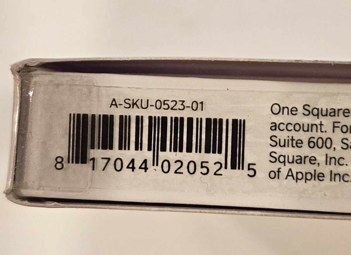 Square Reader – Magstripe Reader with Lightning Connector – NIB Sealed Box