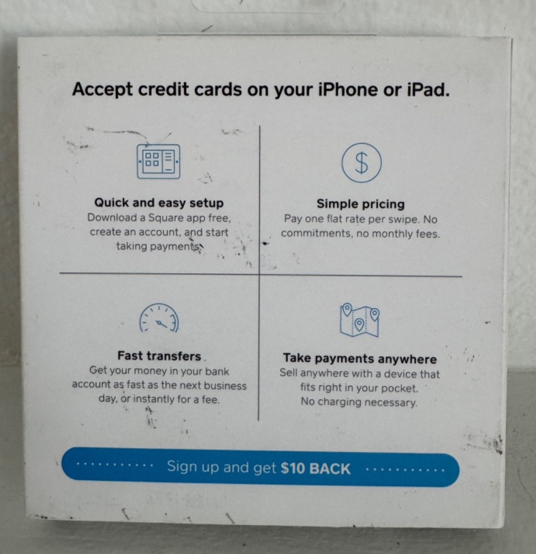 Square Reader for Magstripe Lightning Credit Card Reader New in Box
