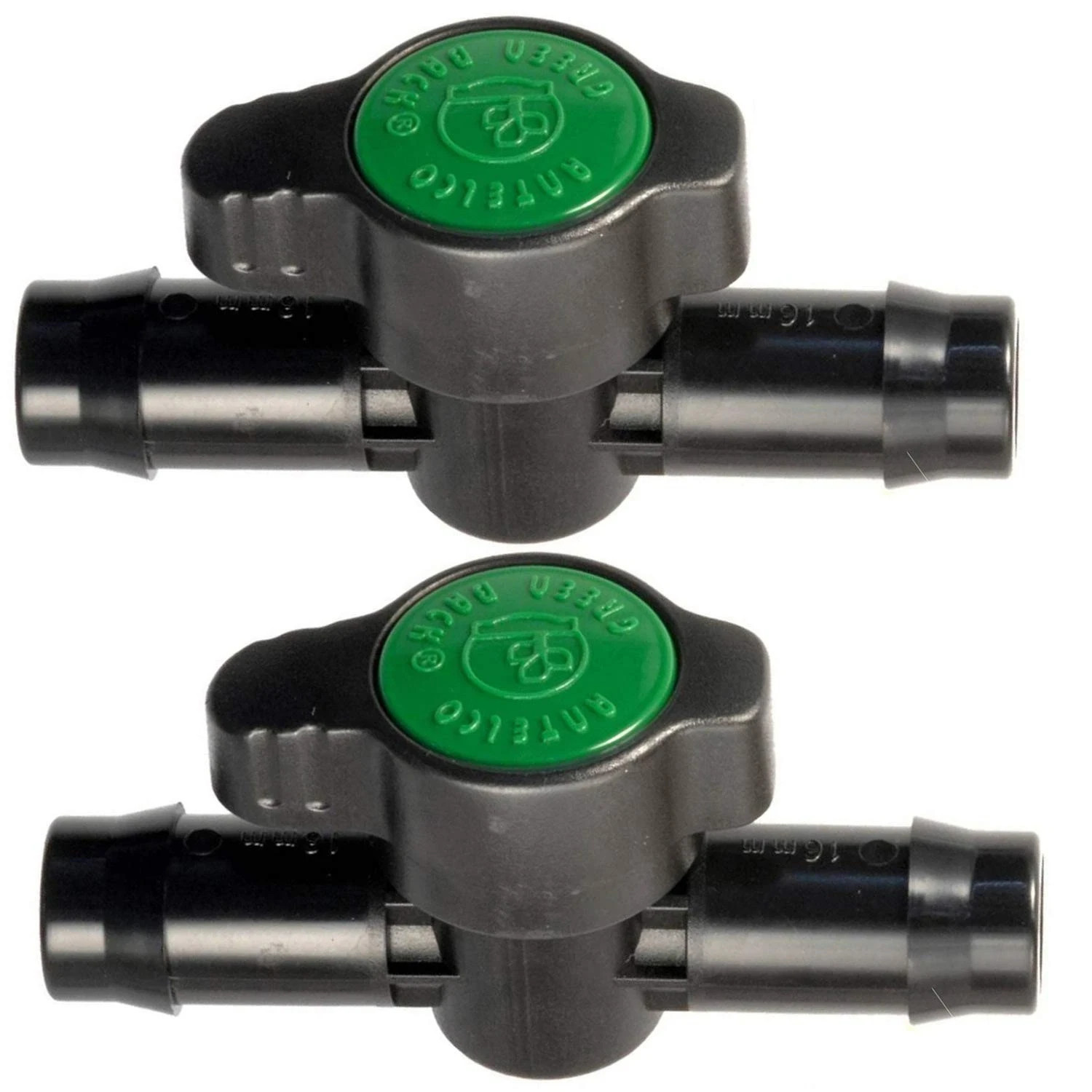 2-Pack In-Line Barbed Ball Valve 16mm For 1/2 and 5/8 Inch Tubing (.570 to .6…