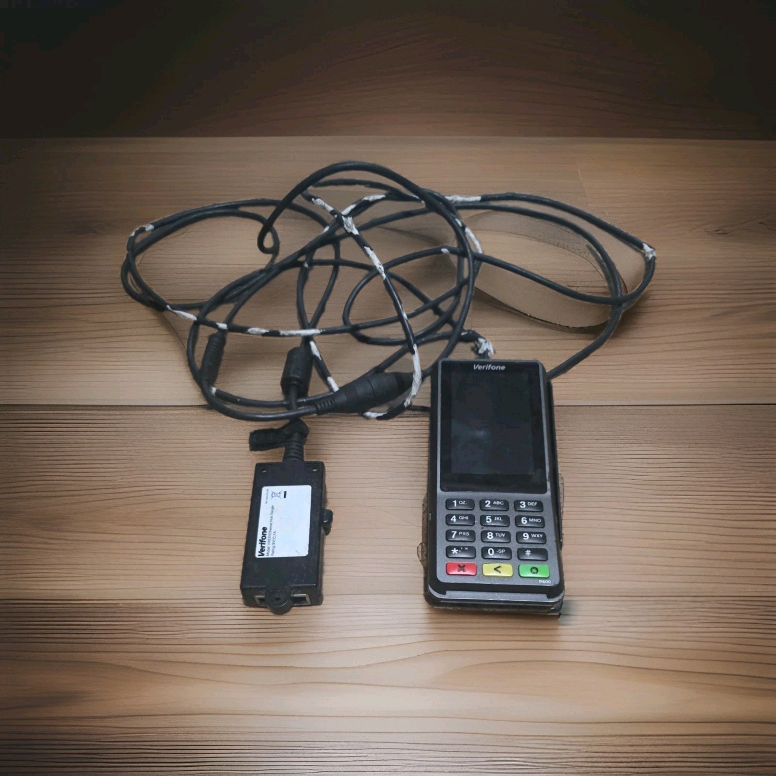 Verifone P400 Plus Credit Card Terminal w/ RS232 Ethernet Cable