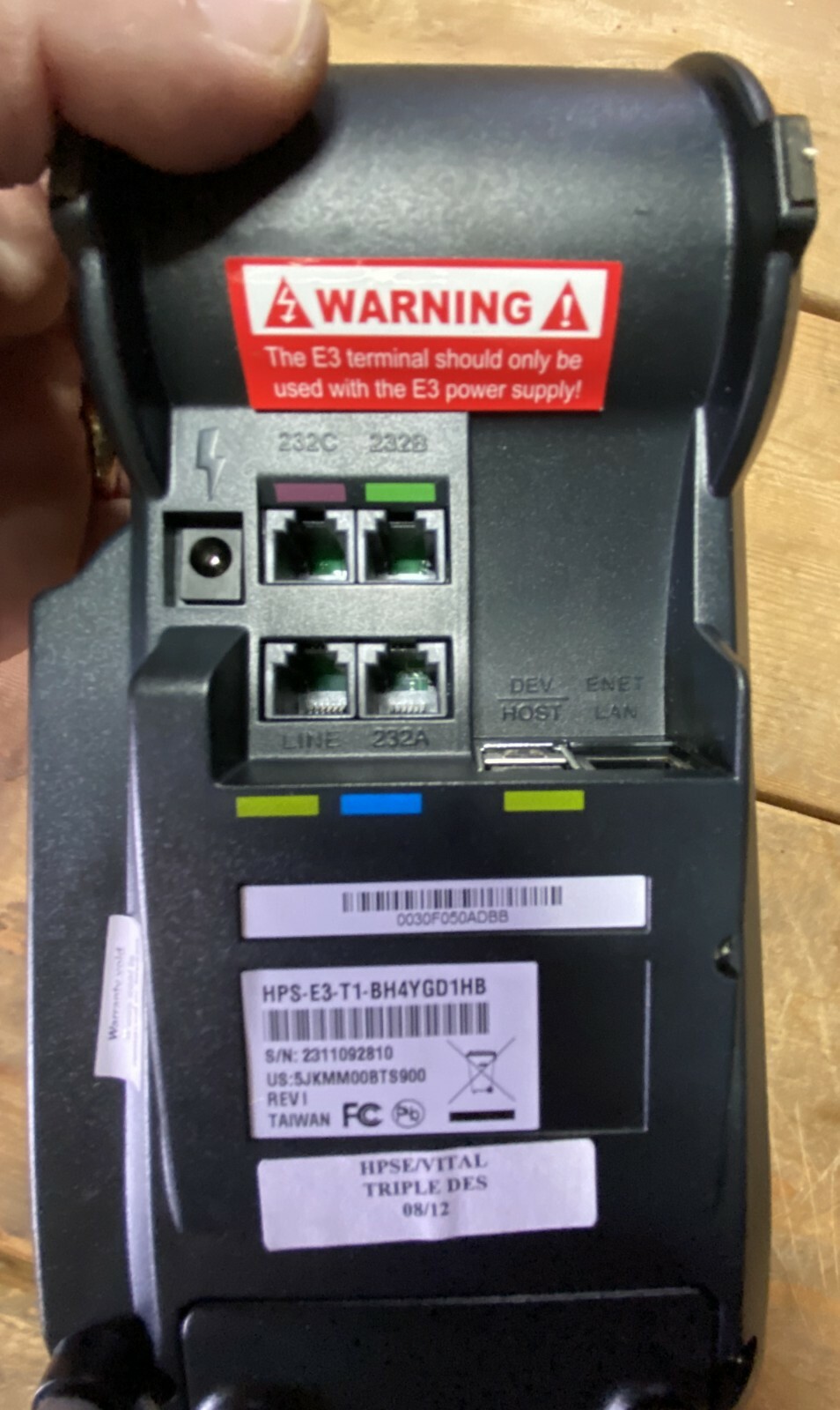 E3 Credit Card Terminal Heartland Payment Systems with Chip Reader and Printer
