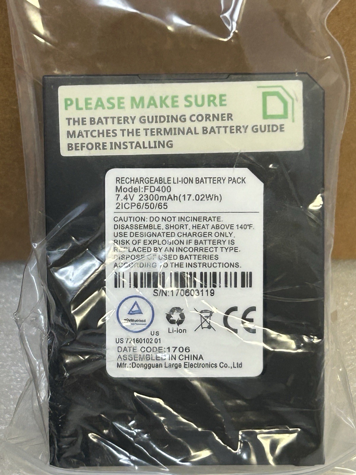 First Data FD 410 xAPT-103PUW Credit Card Payment Terminal – Missing Power Cord