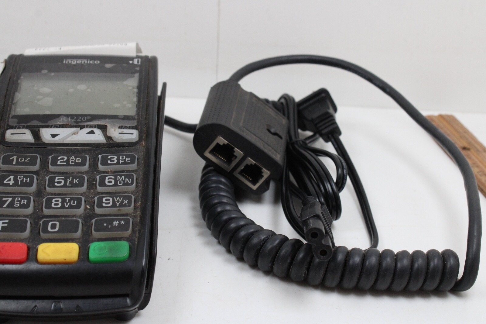 Ingenico ICT220 Credit Card Reader Power Supply USB Cords Tested