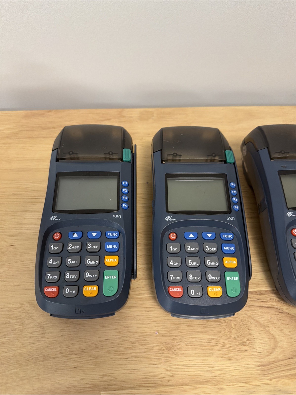 LOT OF 4 PAX S80 EMV NFC Credit Card Machine – Used UNTESTED No Power Cables