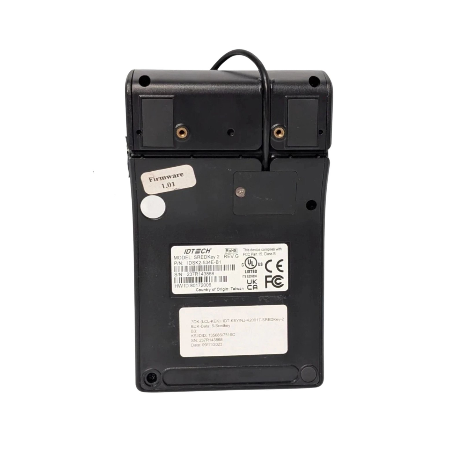 ID Tech SREDKey 2 USB Keypad MagStripe Reader IDSK2-534E-B1
