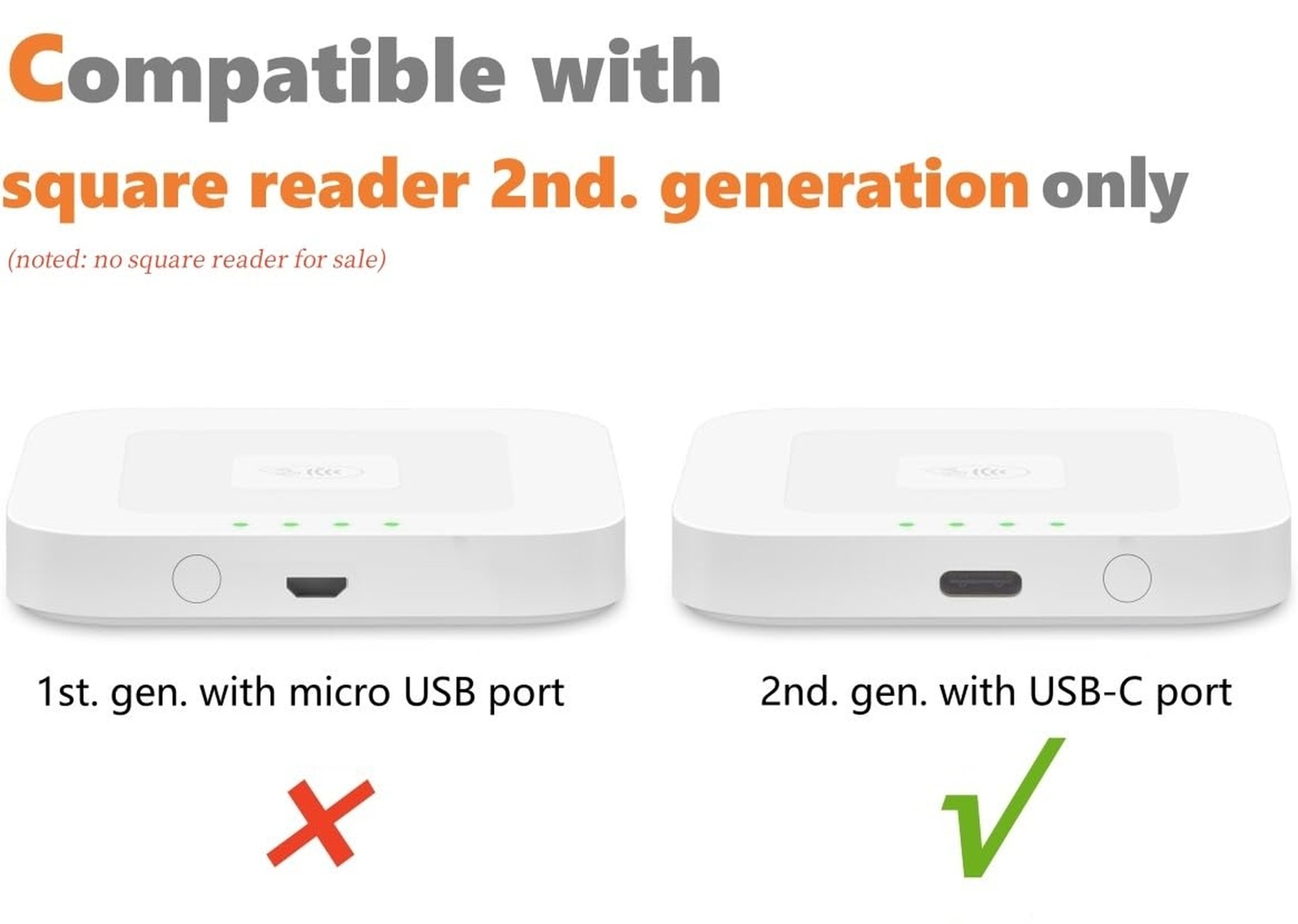 Square Dock for Square Reader 2nd Generation, Holder Stand for Square Card Re…