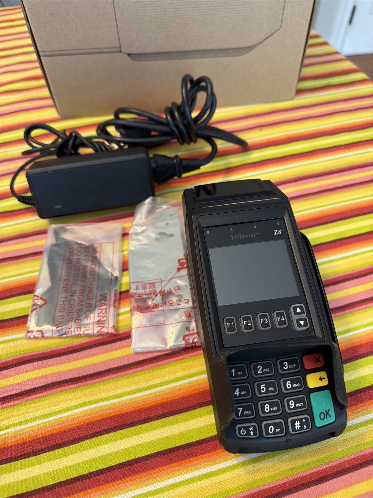 Dejavoo Z8 WiFi Credit Card Terminal VEGA3000 EMV NFC Dual Comm EVO Payments