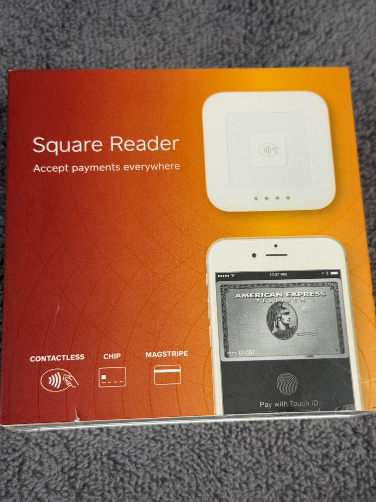 Authentic SQUARE Credit Card Reader Contactless & Chip w/Dock & Power Adapter