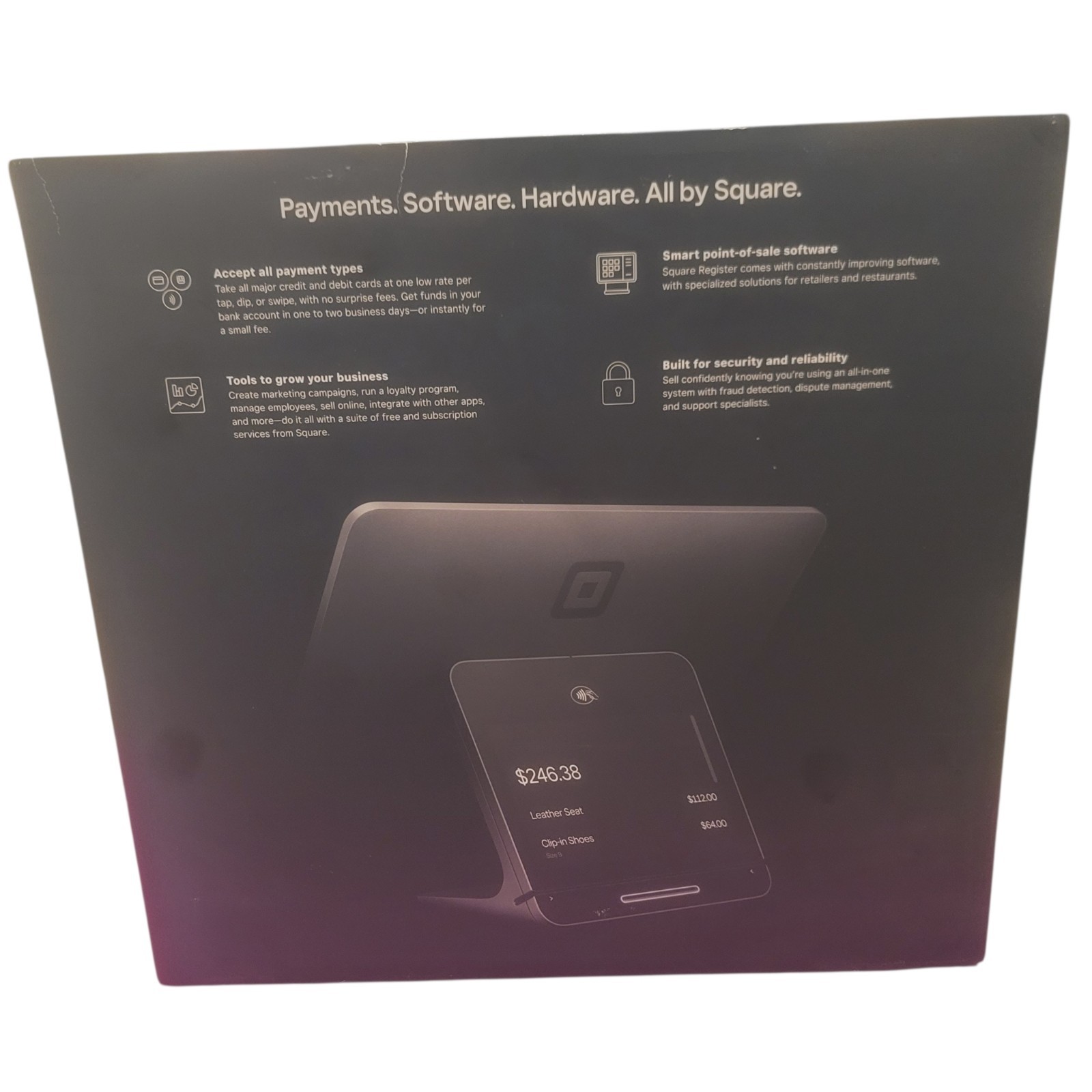 Square POS System Black,Register Model SPS1-01 •NEW•SEALED•