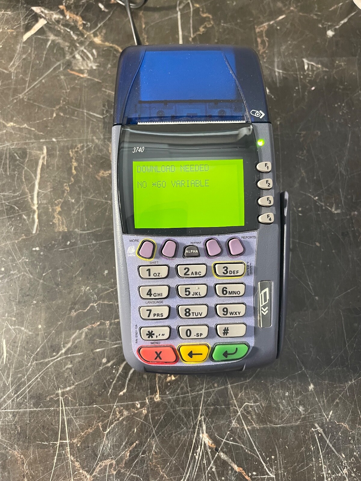 VeriFone OMNI 3740 Credit Card POS Terminal WORKS