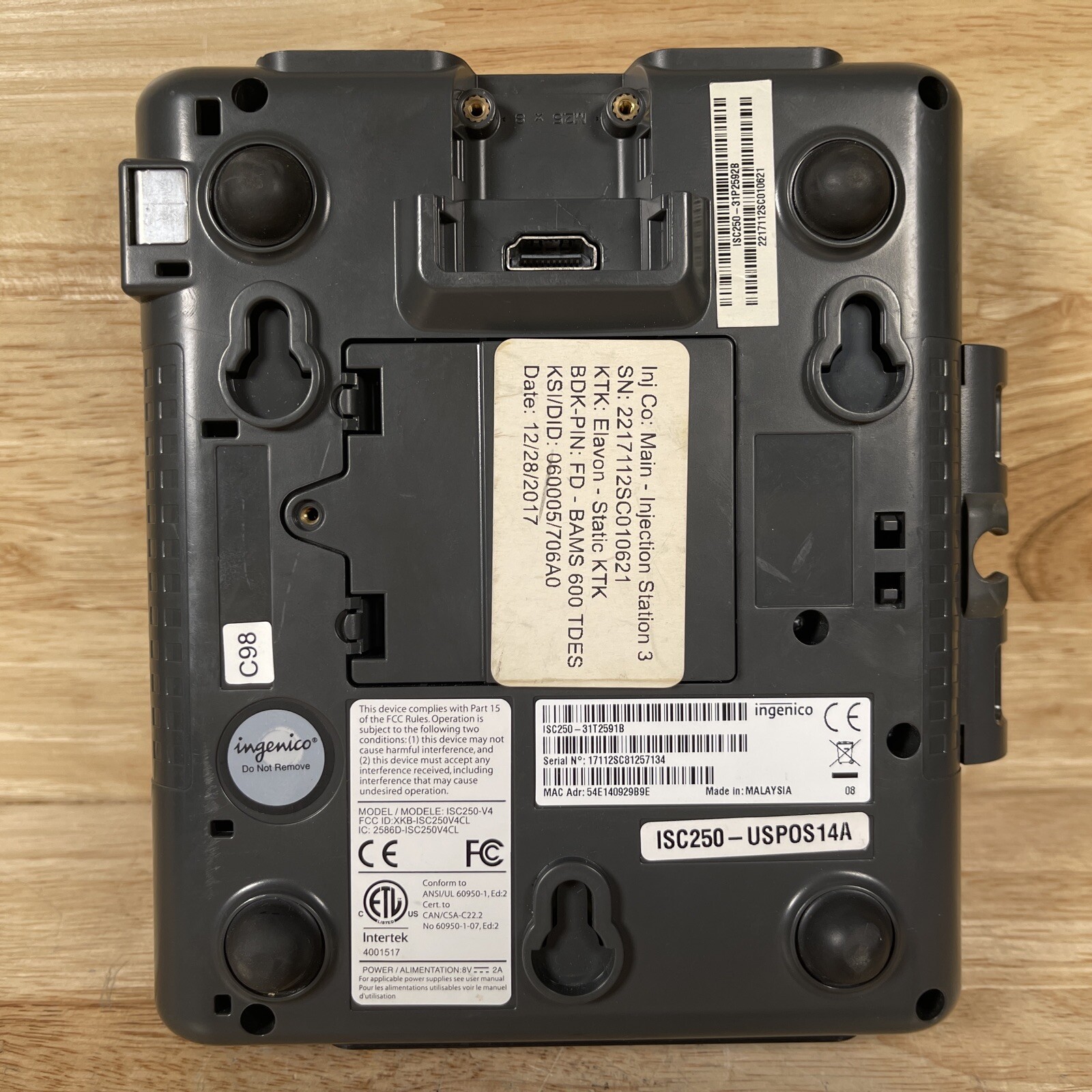 Ingenico ISC250-V4 Payment Terminal iSC Touch 250