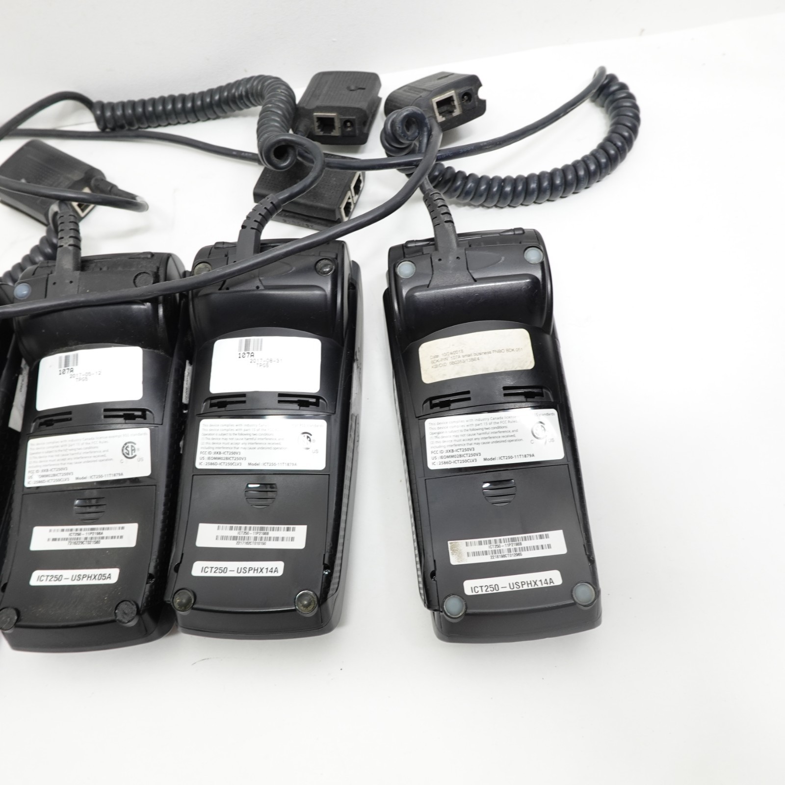 Lot of 4 Ingenico iCT250 Credit Card Terminals ICT250-USPHX05A Untested
