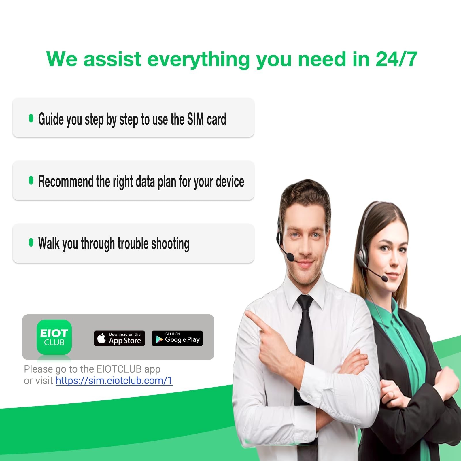EIOTCLUB Data SIM Card Triple Play for 360 Days – No Contract, Support Unlock…