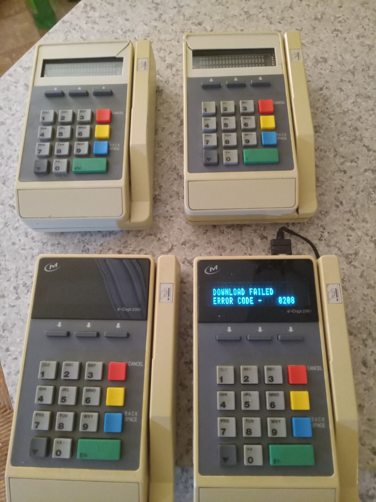 Lot Of 4 Concord eN-Crypt 2350 RS232/485/356K Rev.0800 POS System Readers