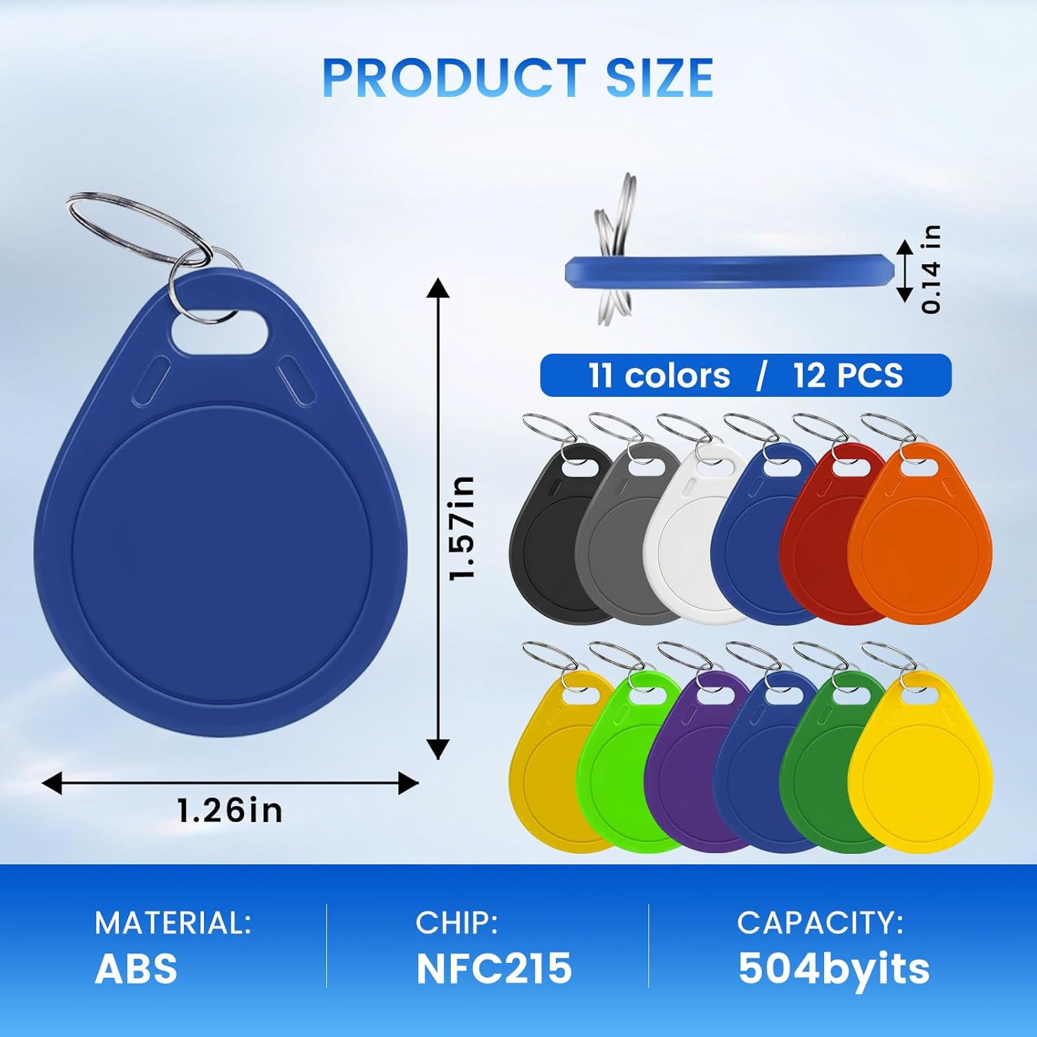 NFC Tags 215 NFC Keytags Black NFC Fob Rewritable NFC 215 Tag NFC Business Card