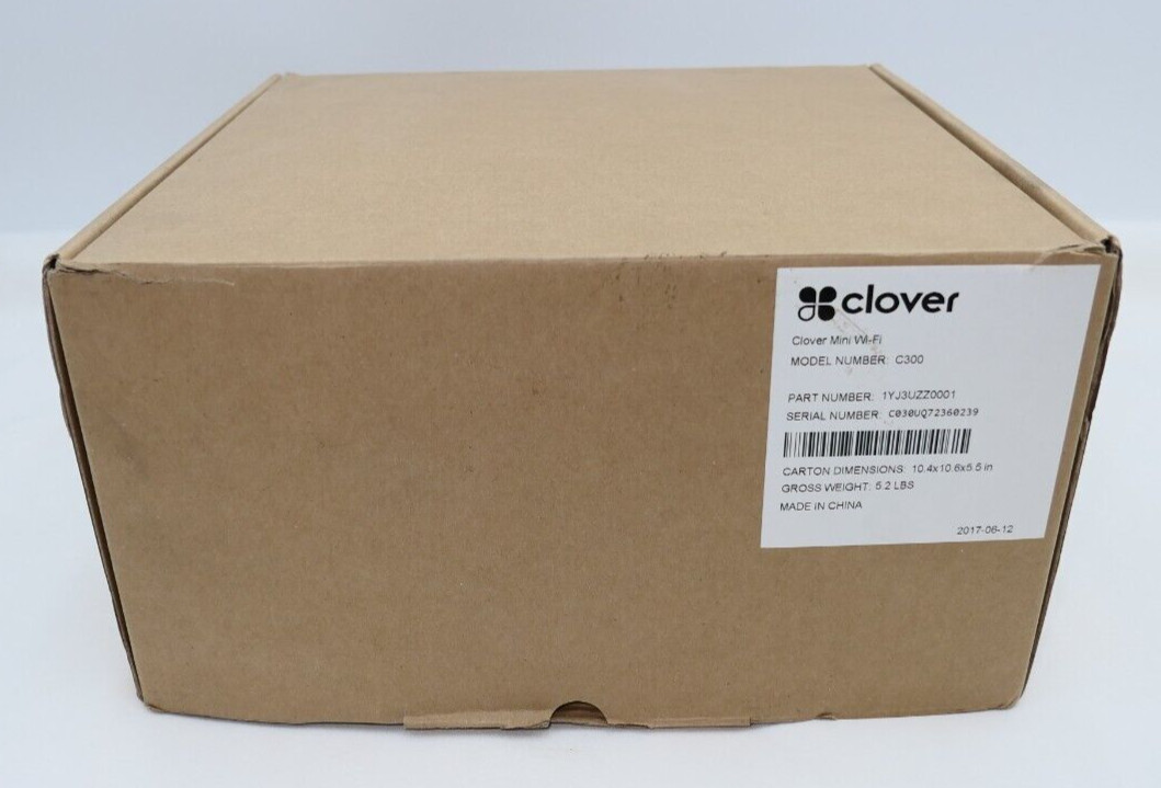 Clover Mini Wifi C300 – Card Reader / POS Point of Sale System w/ Power Supply