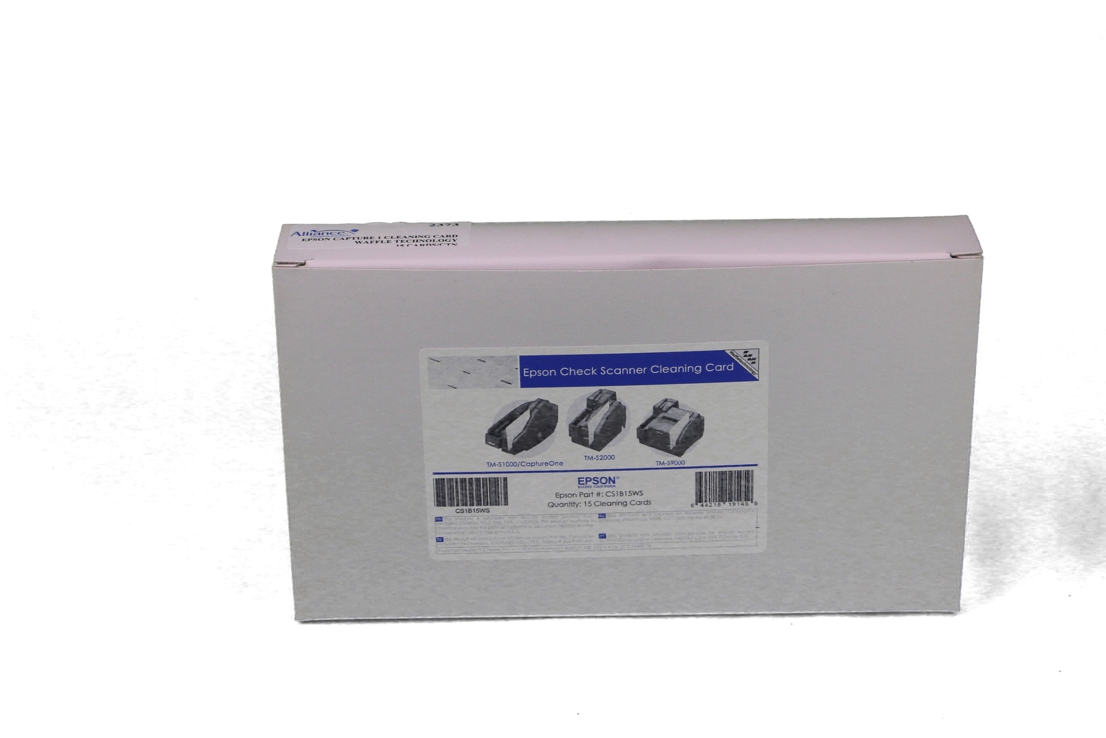 Alliance Check Scanner Cleaning Cards 25 Cards per box