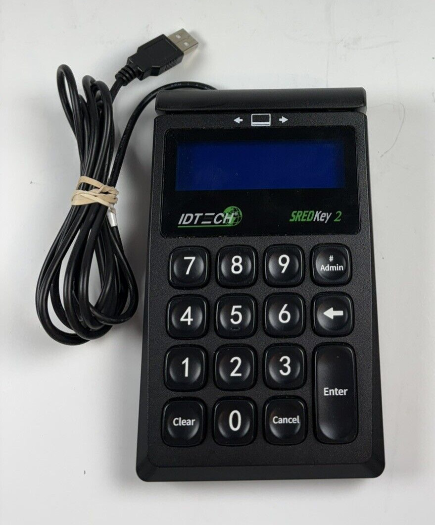 ID TECH SREDKey 2 IDSK2-534E USB 10-Key Keypad with MagStripe Reader