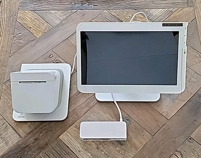 Clover Station C500 POS System MONITOR Printer & Hub READ DESCRIPTION