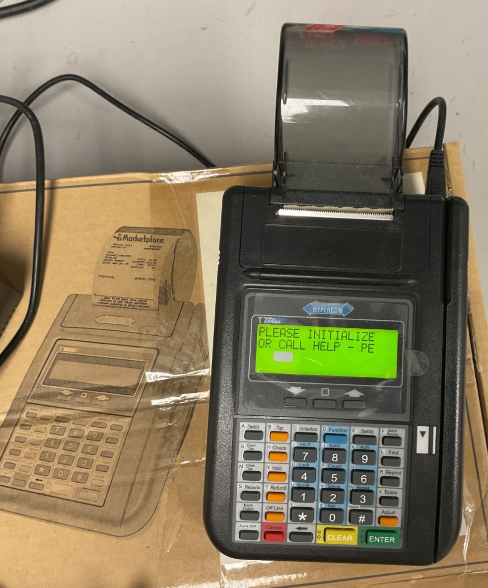 2005 Hypercon T7 + Series Plus Credit Card Terminal UNTESTED READ DESC