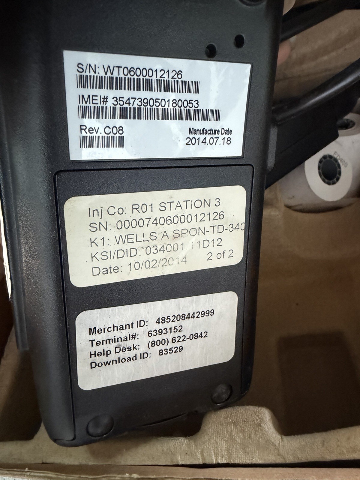 First Data FD410 Card Terminal Machine