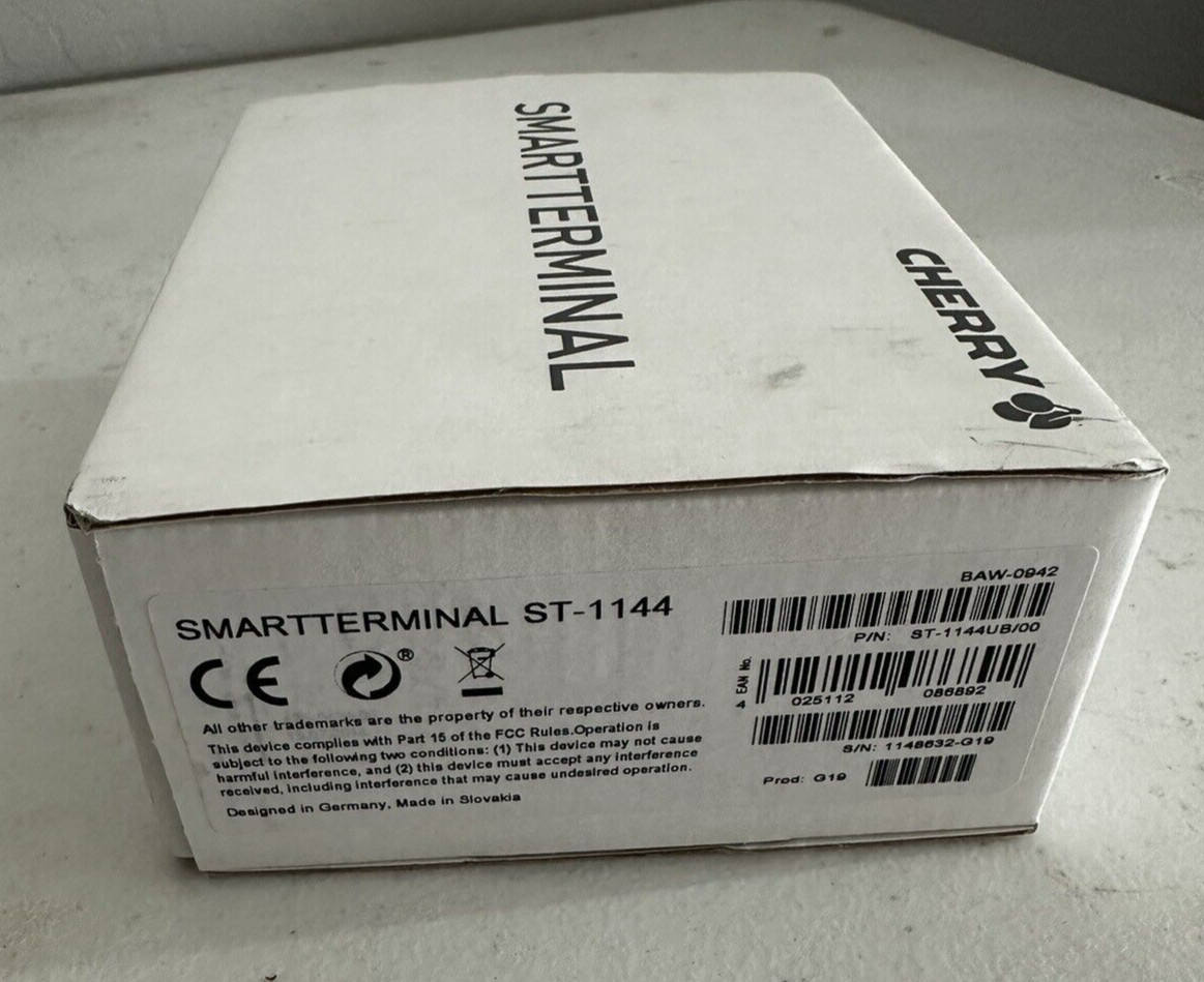 CHERRY SmartTerminal ST-1144 – SMART card reader – USB 2.0 – white (top), black