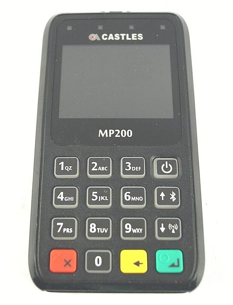 Castles Technology MP200 Wireless Touch Display Card Reader Black No Cable B321