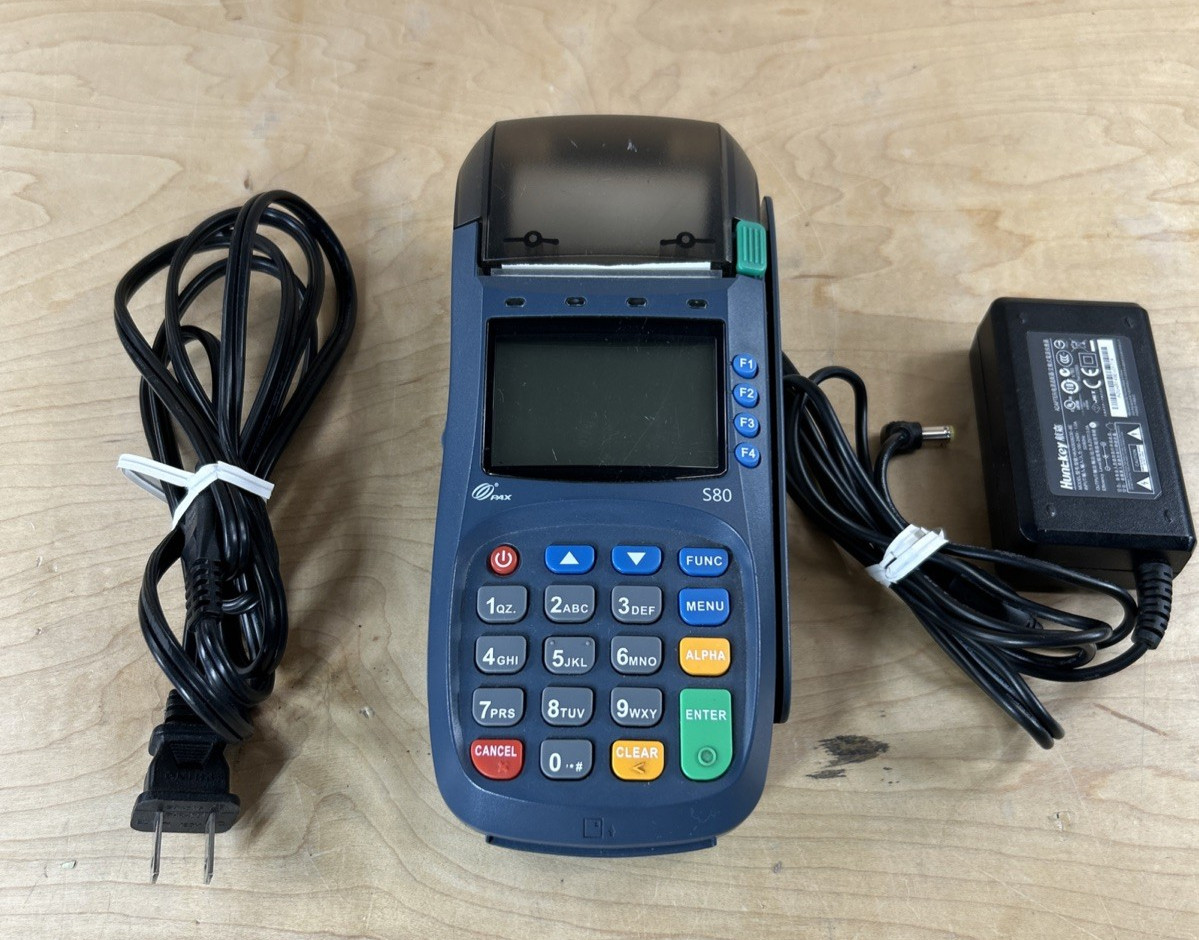 PAX S80 Credit Card Terminal Unit POS w/ Cable – UNTESTED
