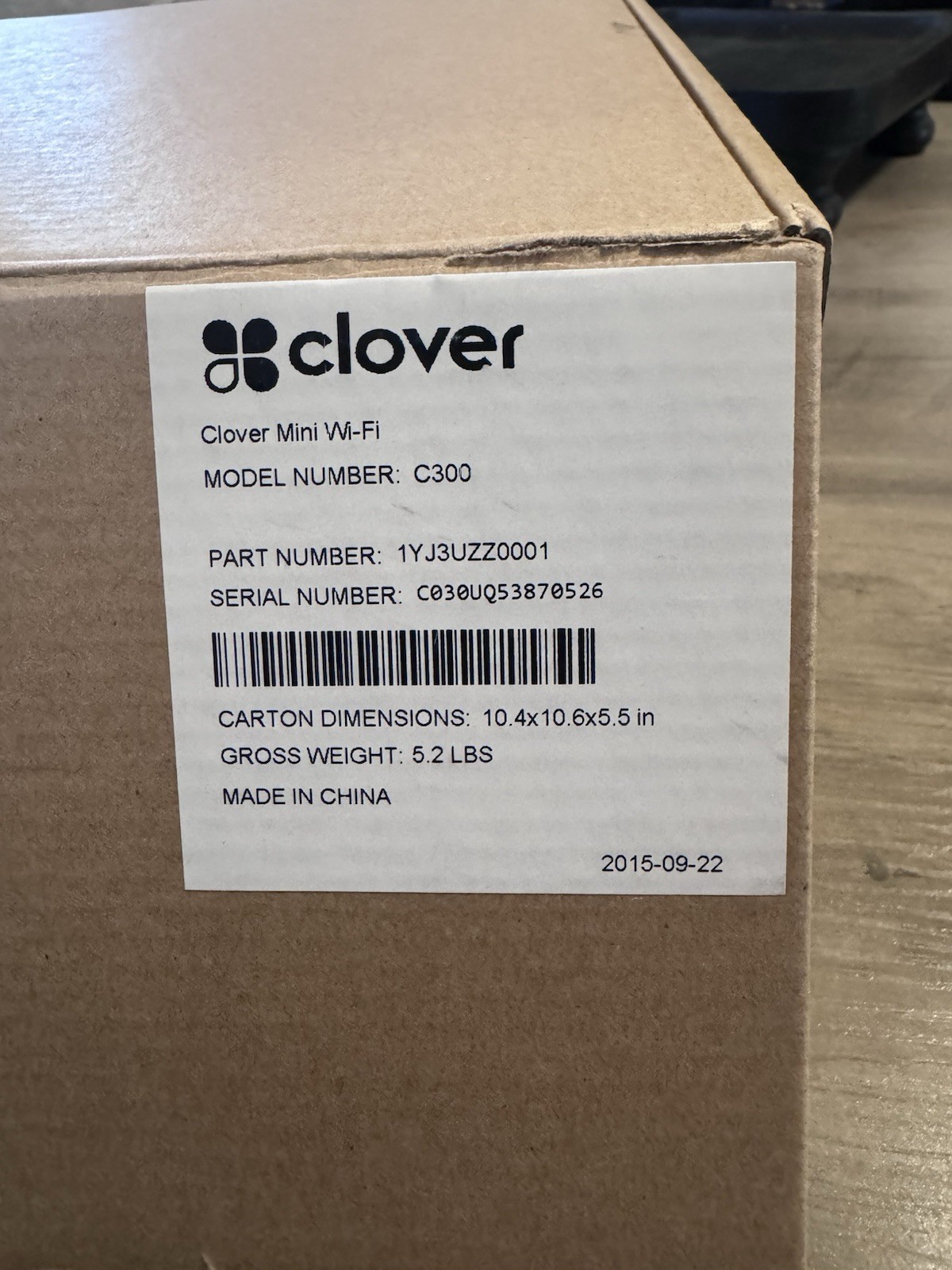 Clover Mini Wifi C300 – Card Reader / POS Point of Sale System