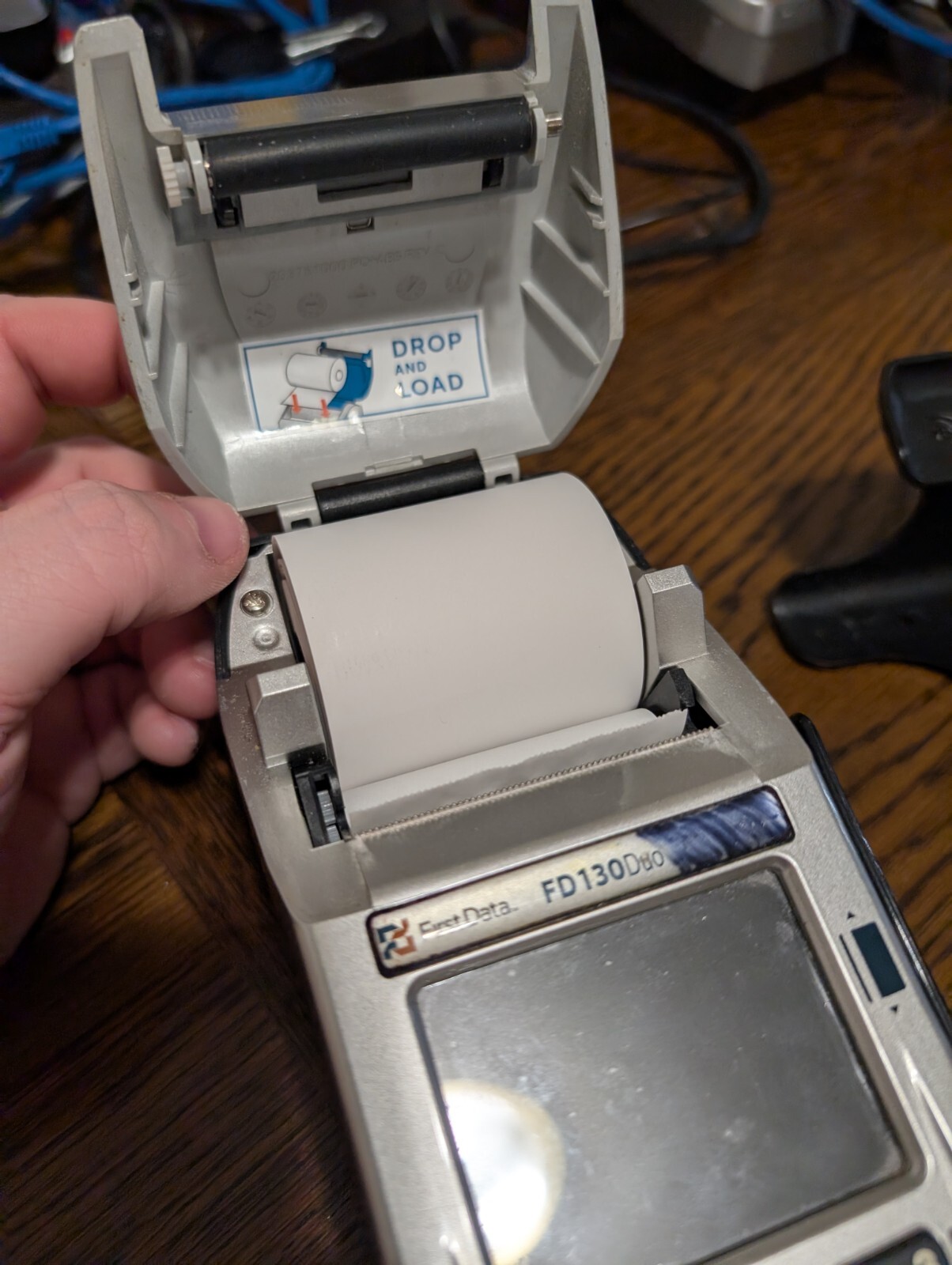 First Data FD130 DUO Credit Card Machine with FD-35 EMV NFC Pin Pad – Untested