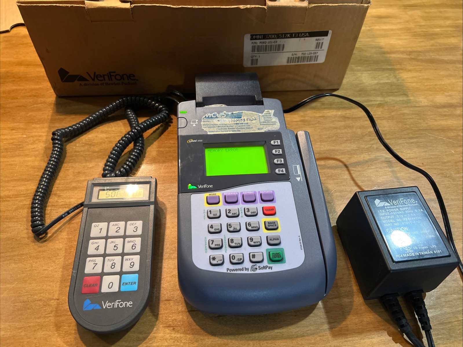 Veriphone Omni 3200 Bundle With Pin Pad 1000 And Power Supply