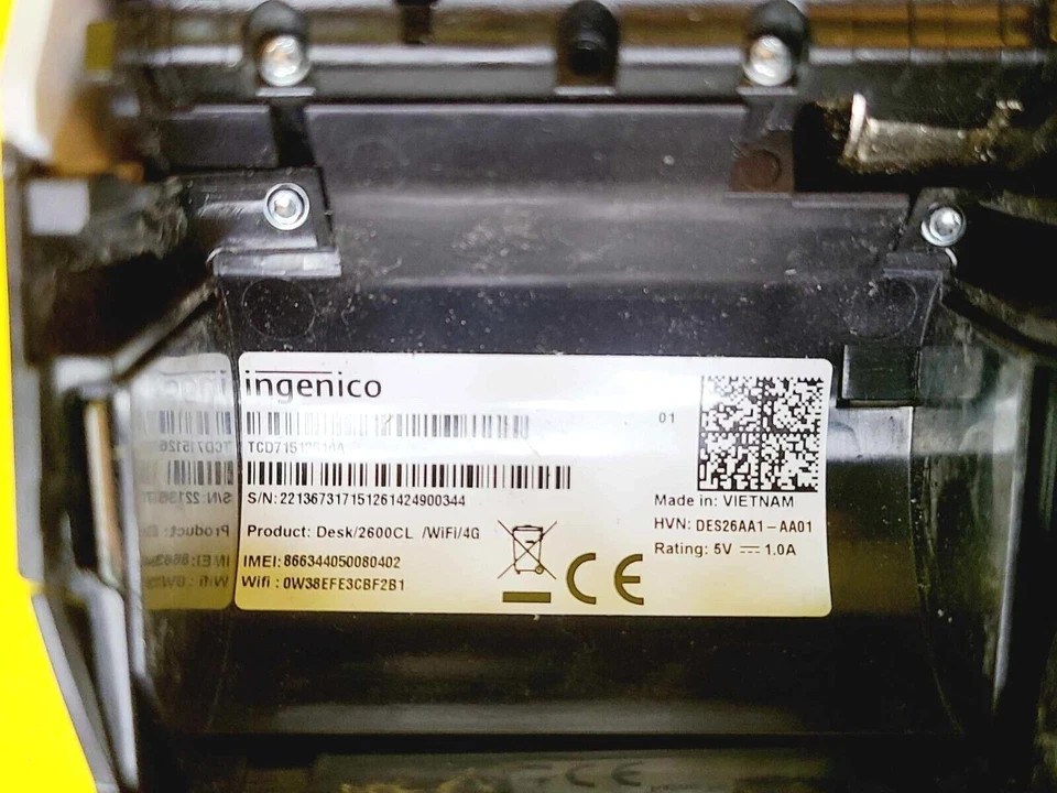 *UNTESTED* INGENICO DESK 2600CL CREDIT DEBIT CARD SMART PAYMENT TERMINAL READER