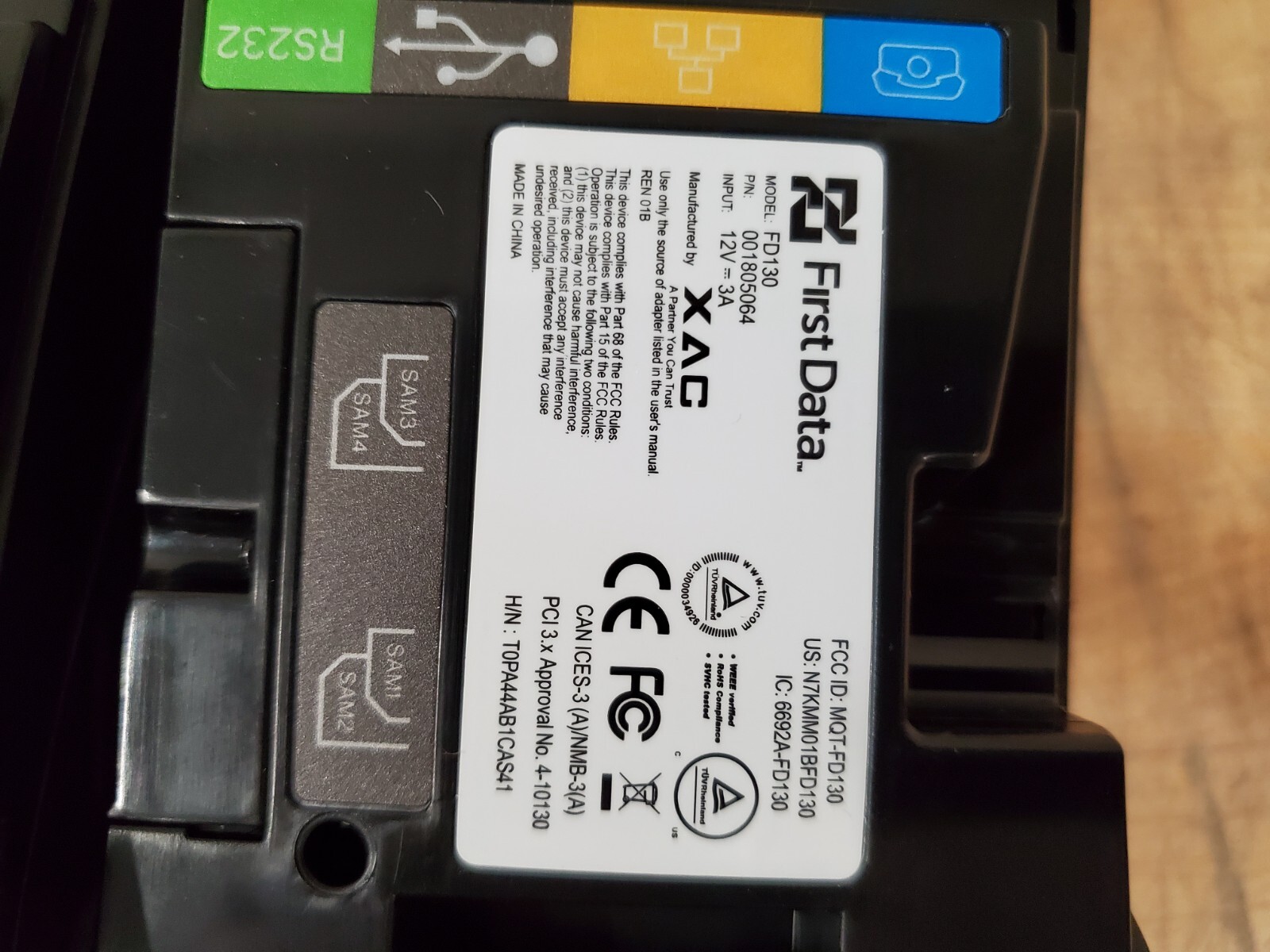 First Data FD130 EMV Credit Card Terminals With IBM 24 Pack Paper Rolls – READ!