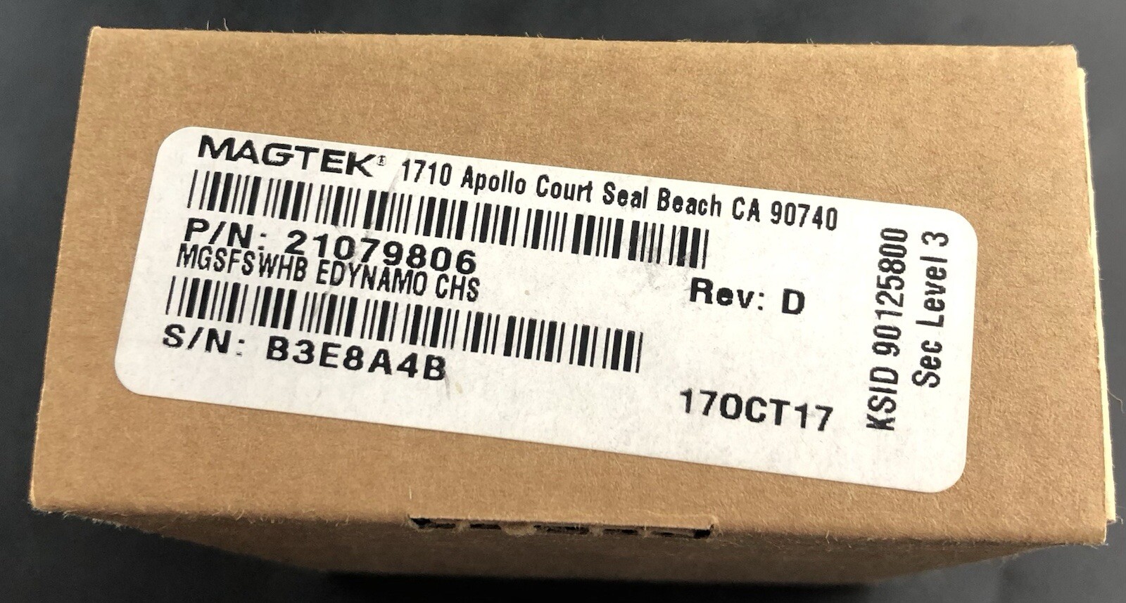 MagTek Dynamag Magnetic Stripe Swipe Card Reader Triple Track 21079808 Vh4