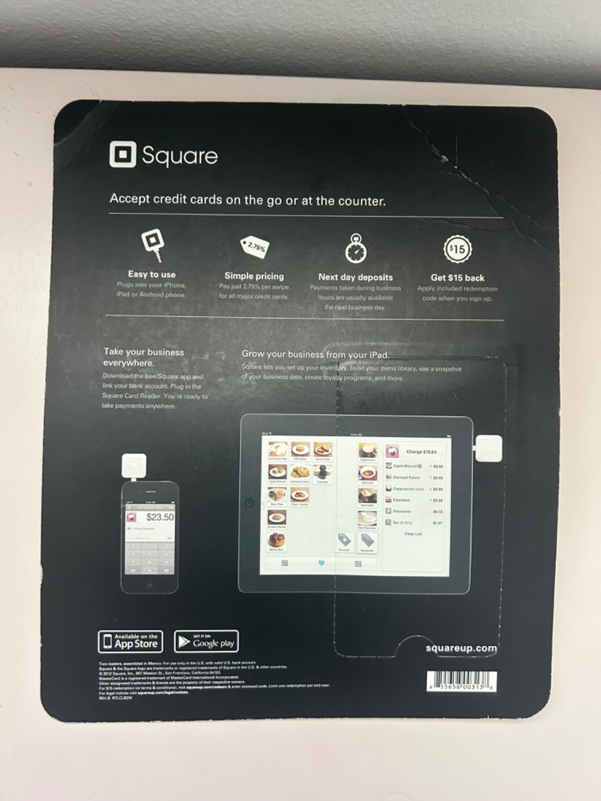 NEW Square Credit Card Reader 2 PACK for iPhone, iPad and Android