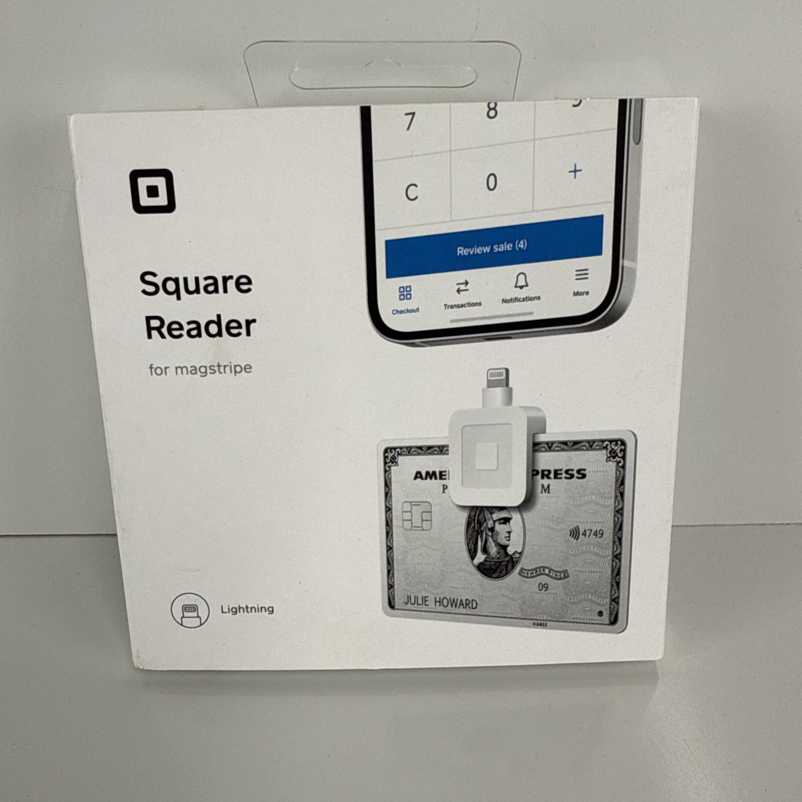 NEW Square – Magstripe Reader with Lightning Connector – Glossy White