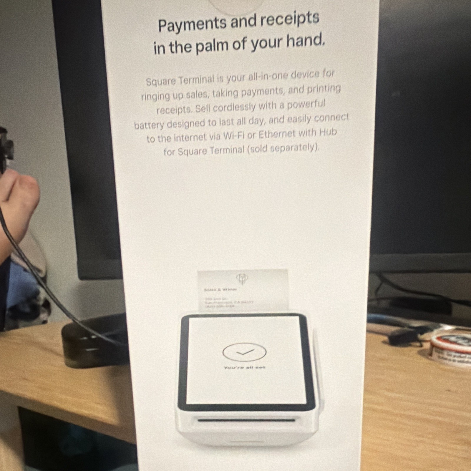 Square Terminal Wireless Credit Card Terminal SPD2-01 iPhone/Android